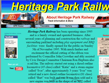 Tablet Screenshot of history.heritageparkrailway.com