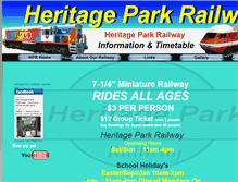 Tablet Screenshot of info.heritageparkrailway.com